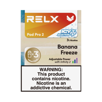RELX Pod Pro 2 Infinity 3 Pods 3% Nicotine Bulk Buy Wholesale - Banana Freeze